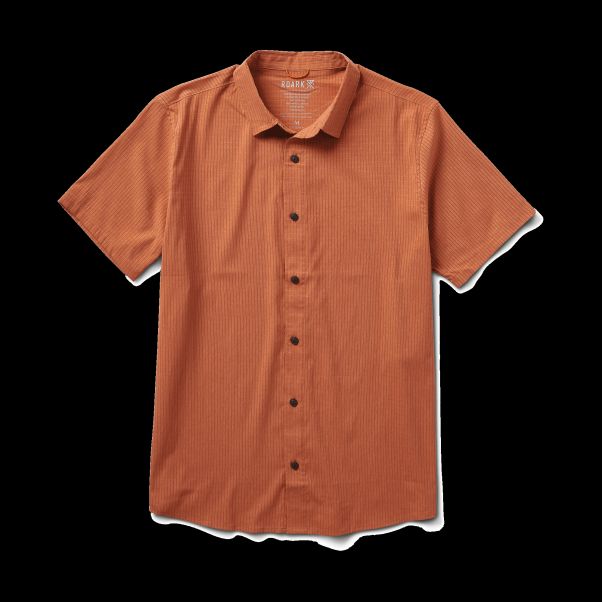 Men Ergonomic Bless Up Breathable Stretch Shirt Shirts Rust