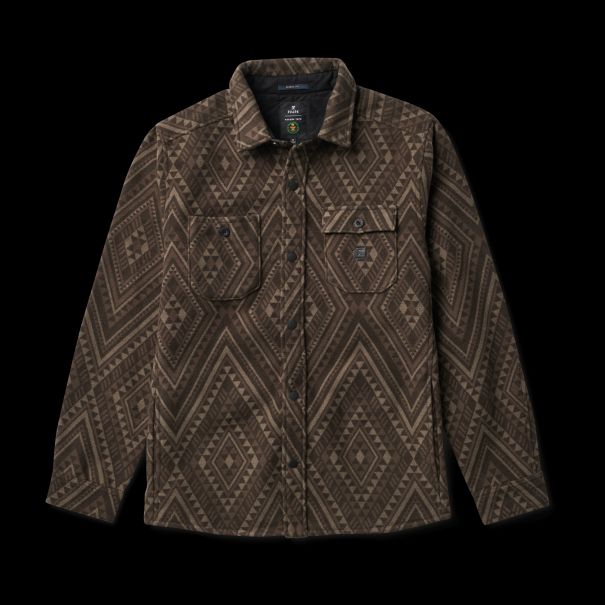Manawa Tapu Andes Long Sleeve Flannel Online Men Dark Brown Flannels
