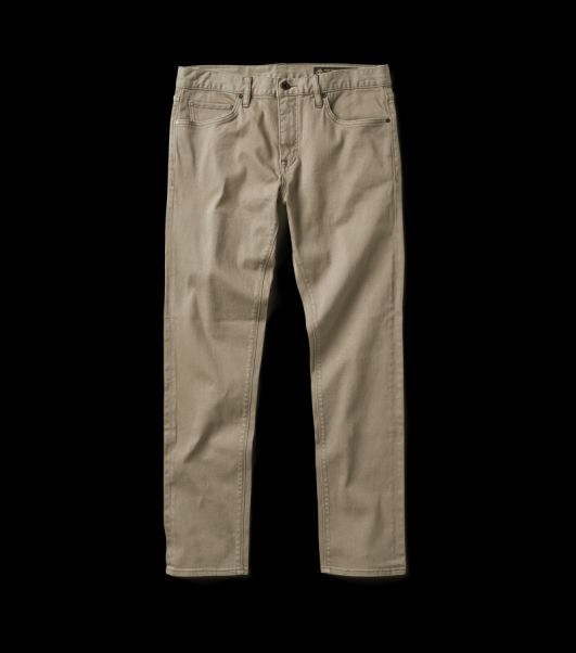 Men Hwy 133 Slim Fit Broken Twill Jeans Desert Khaki Cheap Jeans