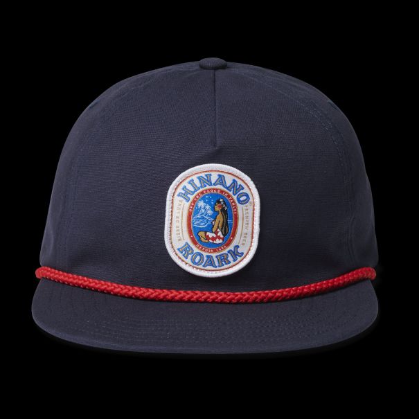 Dark Navy Hinano Label Classic 5 Strapback Hat Hats Modern Men
