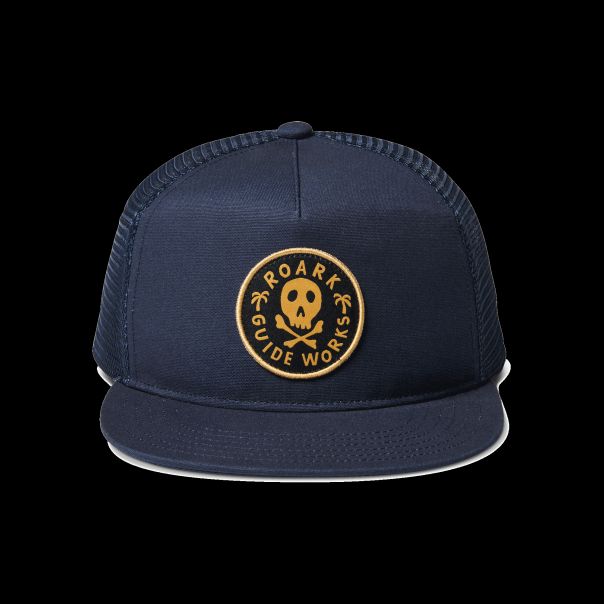 Durable Hats Men Dark Navy Station Trucker Snapback Hat