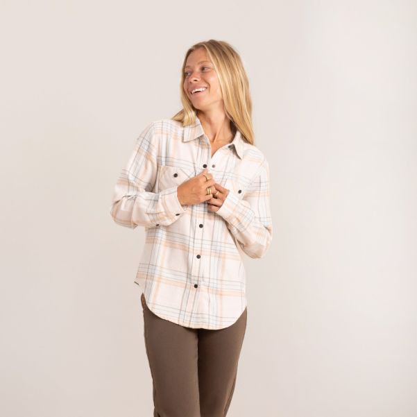 Women Alpine Long Sleeve Flannel Trending Bone Flannels