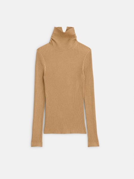 Women Christy Ribbed Turtleneck Alex Mill Sweaters Camel Pioneering