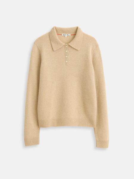 Sweaters Women Oatmeal Alex Mill Alice Polo In Cashmere Budget