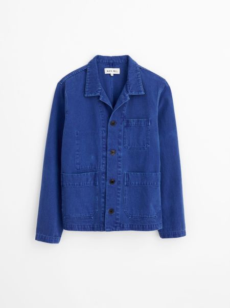 Britt Work Jacket In Recycled Denim Cobalt Women Normal Jackets & Outerwear Alex Mill