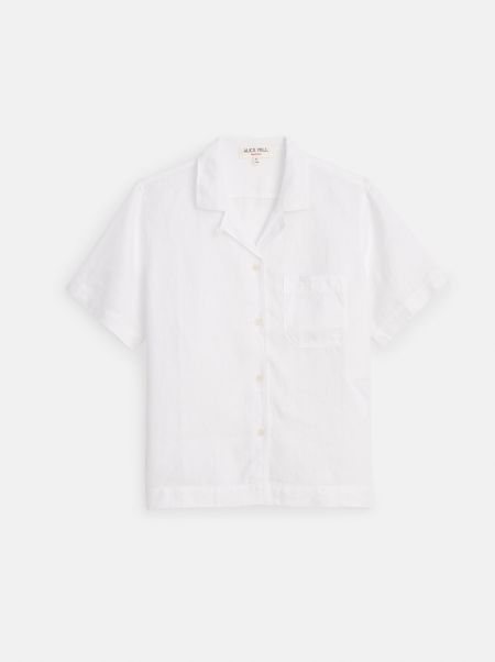 Maddie Camp Shirt In Linen Shirts & Tops Alex Mill Lowest Ever Women White