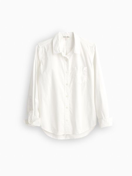 Enrich Women Alex Mill Shirts & Tops White Wyatt Shirt In Solid