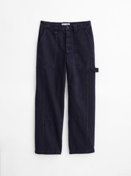 Women Pants Alex Mill Reliable Navy Phoebe Pant In Recycled Denim