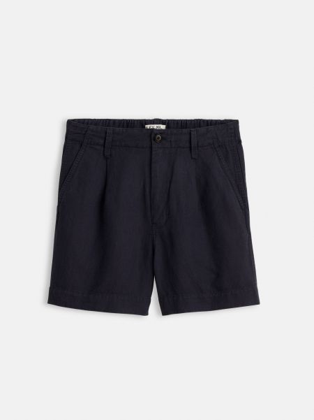Alex Mill Reliable Women Suiting Pleated Shorts In Twill Washed Black