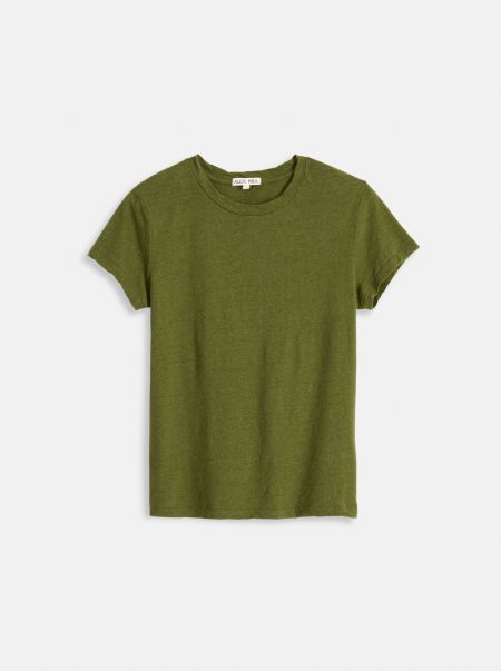 Prospect Tee Army Green Tees & Tanks Alex Mill Easy-To-Use Women
