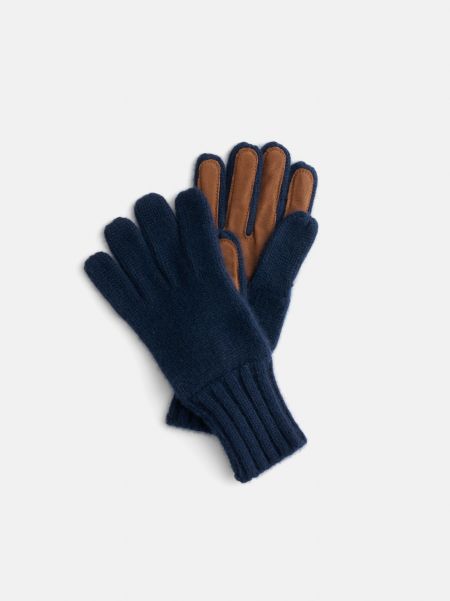 Navy Alex Mill Women Accessories Effective Cashmere Leather Palm Gloves