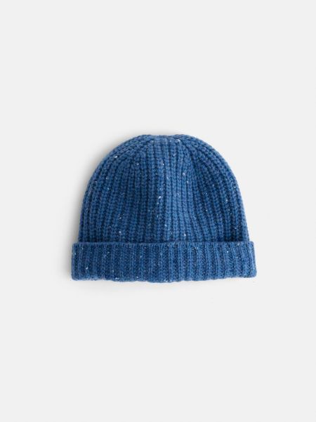 Blue Donegal Women Alex Mill Sustainable Accessories Cashmere Donegal Beanie