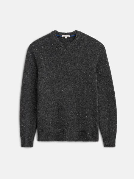 Charcoal Downing Crewneck In Donegal Wool Men Purchase Sweaters & Sweatshirts Alex Mill