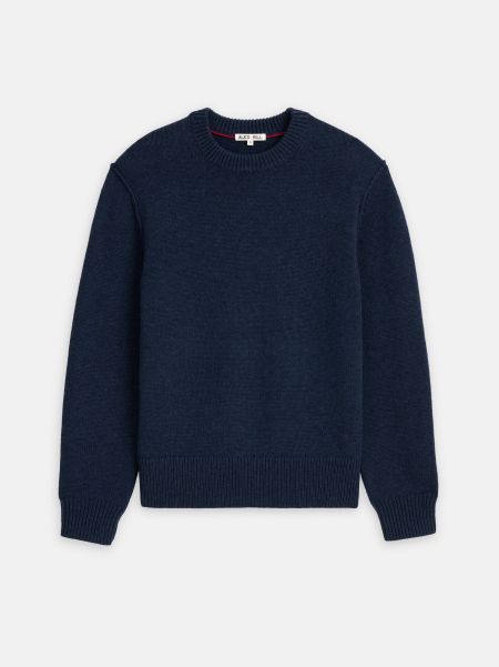 Men Weston Pullover In Wool Cotton Heather Navy Alex Mill Stylish Sweaters & Sweatshirts