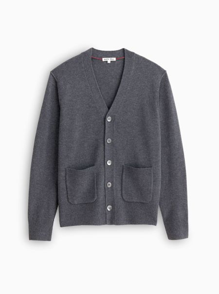 Heather Grey Sweaters & Sweatshirts Reliable Ellsworth Reverse Seam Cardigan In Merino Wool Alex Mill Men