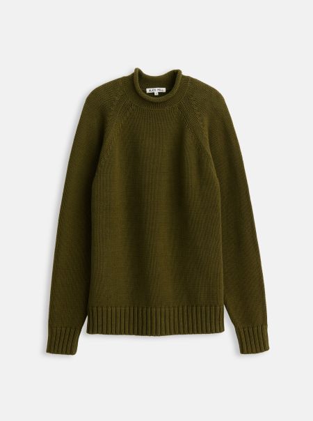 Alex Mill Men Deep Olive Sweaters & Sweatshirts Alex Sweater Durable