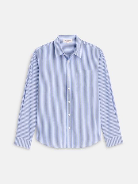Alex Mill Mill Shirt In Striped Portuguese Poplin Men Top-Notch Blue/White Shirts