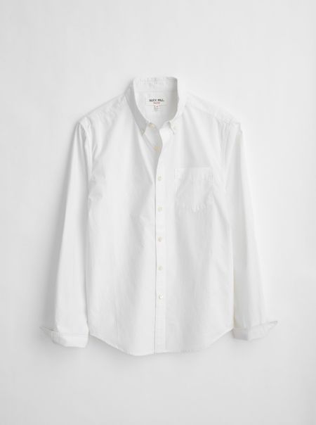 White Alex Mill Shirts Mill Shirt In Paper Poplin Men Sturdy