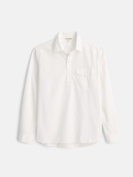 Shirts White Popover Shirt In Cotton Twill Alex Mill Closeout Men