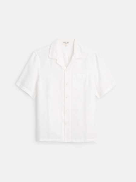 Alex Mill Limited Camp Shirt In Linen White Shirts Men