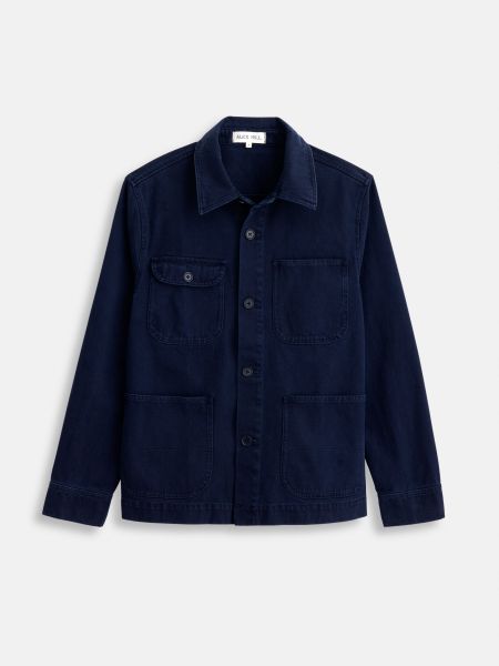 Garment Dyed Work Jacket In Recycled Denim Alex Mill Modern Men Jackets & Coats Dark Navy