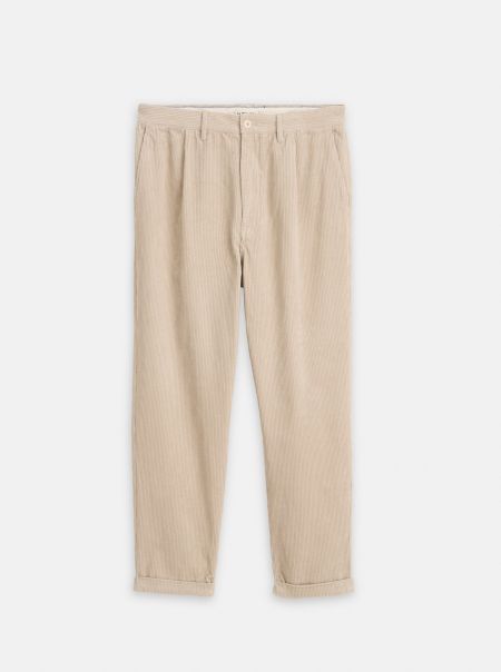 Standard Pleated Pant In Corduroy Alex Mill Cloud Grey Manifest Men Pants