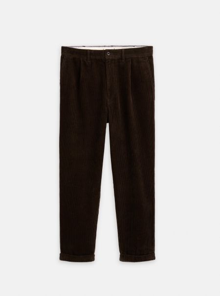 Men Pants Embody Chocolate Alex Mill Standard Pleated Pant In Corduroy