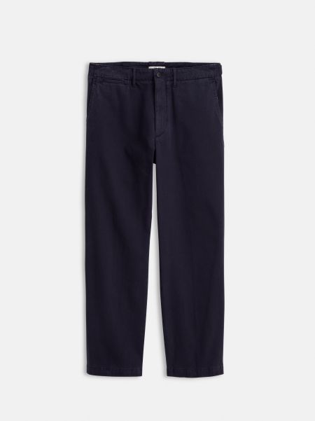 Alex Mill Dark Navy Straight Leg Pant In Vintage Washed Chino Simple Pants Men