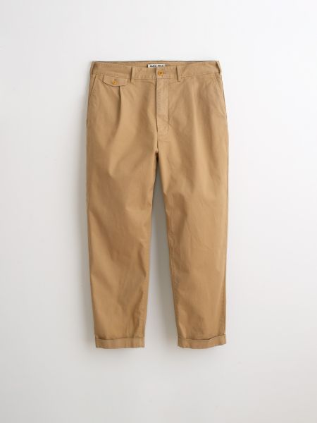 Cheap Men Pants Alex Mill Standard Pleated Pant In Chino Vintage Khaki