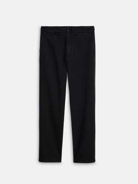 Straight Leg Pant In Vintage Washed Chino (Long Inseam) Pants Washed Black Men Alex Mill Outstanding