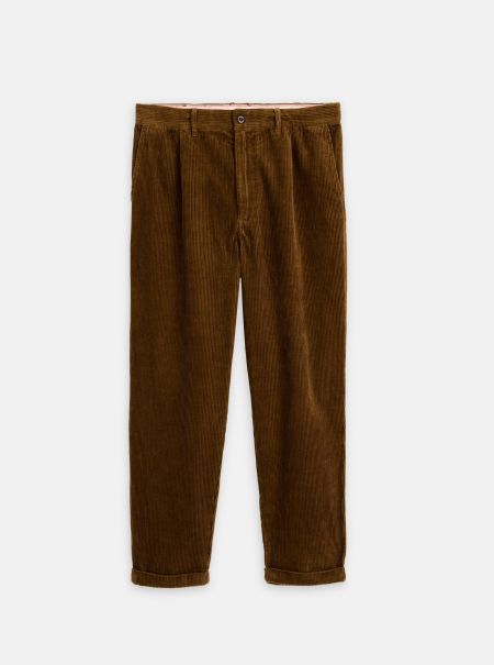 Men Pants Alex Mill Standard Pleated Pant In Corduroy (Long Inseam) Saddle Tested