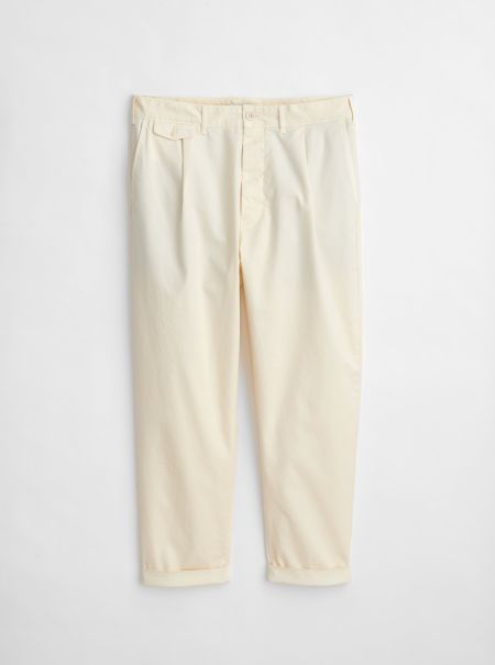 Men Alex Mill Standard Pleated Pant In Chino (Long Inseam) Efficient Pants Oatmilk