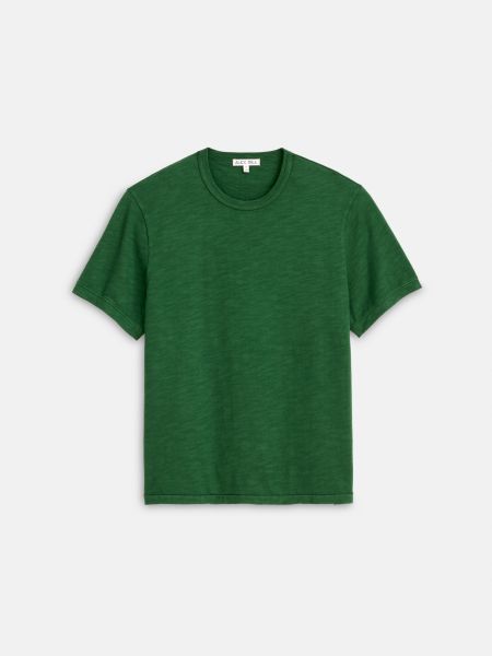 Long-Lasting Alex Mill Emerald Men Standard T Shirt In Slub Cotton Tees & Polos