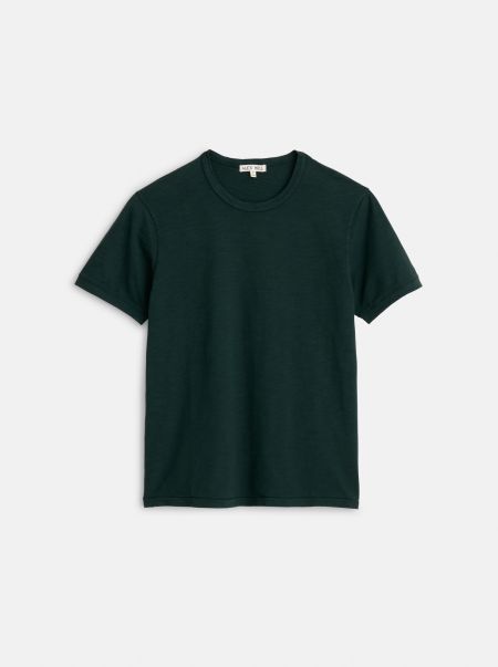 Dark Spruce Standard T Shirt In Slub Cotton Tees & Polos Trendy Alex Mill Men