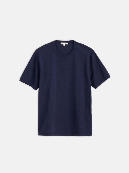 Tees & Polos Navy Original Alex Mill Men Standard T Shirt In Slub Cotton
