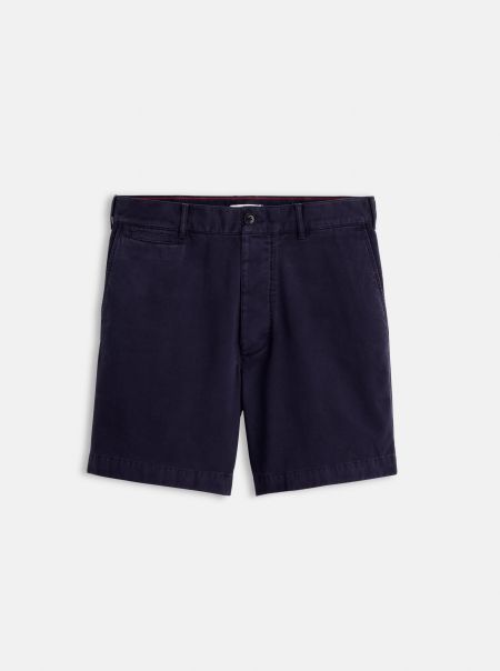 Shorts Men Flat Front Short In Vintage Washed Chino Alex Mill Convenient Dark Navy