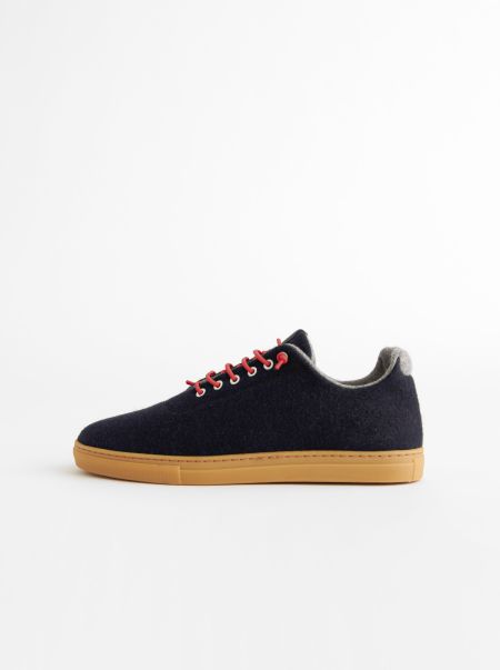 Men Baabuk For Alex Mill Wool Sneakers Shoes 2024 Navy